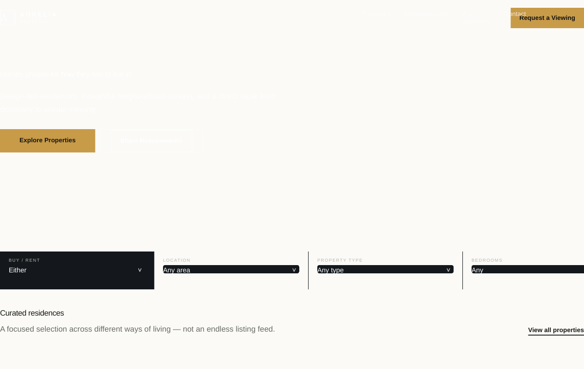 Aurelia Property website preview