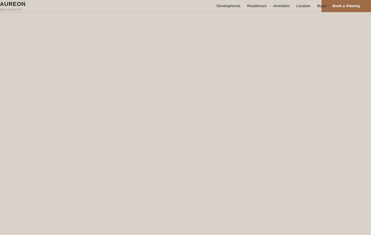 Aureon Residences website preview