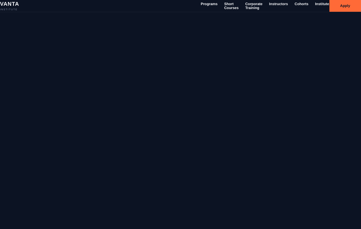 Vanta Institute website preview